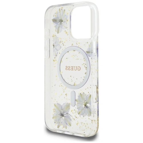 Kup Guess Gyanta Virágok MagSafe Apple iPhone 16 Pro Max lila - GUE4503 - {ean13} - Sklep Home Screen