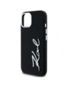 Kup Etui Karl Lagerfeld Silicone Metal Script Logo do Apple iPhone 15 czarny - KLD21999 - {ean13} - Sklep Home Screen
