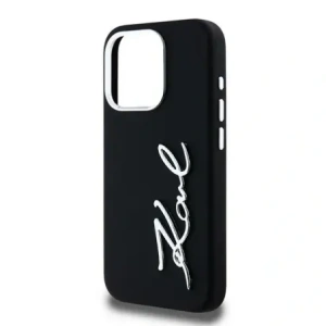 Kup Karl Lagerfeld Silikon Metall Schriftzug Logo Apple iPhone 15 Pro Max schwarz - KLD22000 - {ean13} - Sklep Home Screen