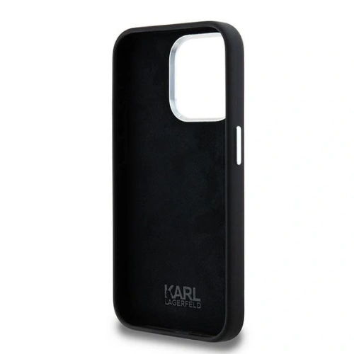 Buy Karl Lagerfeld Silicone Metal Script Logo Apple iPhone 15 Pro Max black - KLD22000 - {ean13} - Home Screen Store Europe