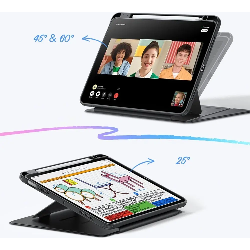 Etui ESR Flip Hybrid Apple iPad Air 10.9 2020/2022 (4. i 5. generacji) / iPad Air 11 2024/2025 (6. i 7. generacji) Black
