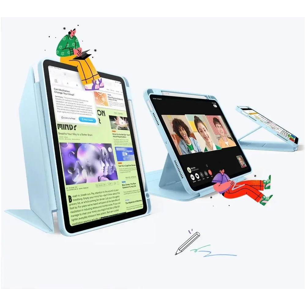 Etui ESR Flip Hybrid Apple iPad Air 10.9 2020/2022 (4. i 5. generacji) / iPad Air 11 2024/2025 (6. i 7. generacji) Sky Blue