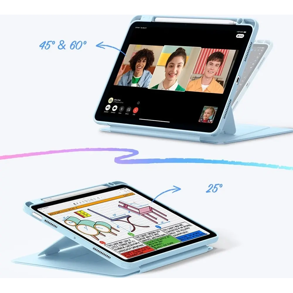 Etui ESR Flip Hybrid Apple iPad Air 10.9 2020/2022 (4. i 5. generacji) / iPad Air 11 2024/2025 (6. i 7. generacji) Sky Blue