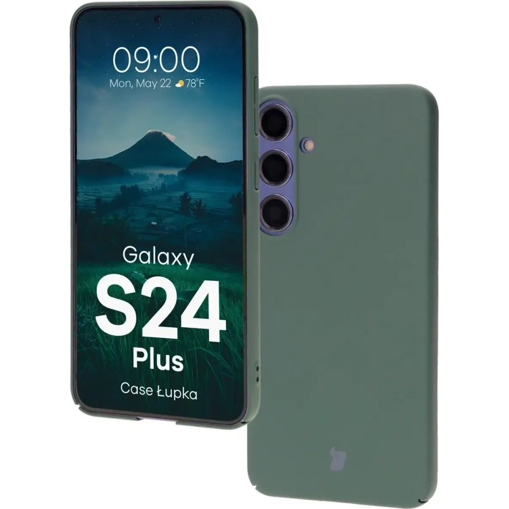 Etui Bizon Case Łupka do Samsung Galaxy S24+ Plus zielone