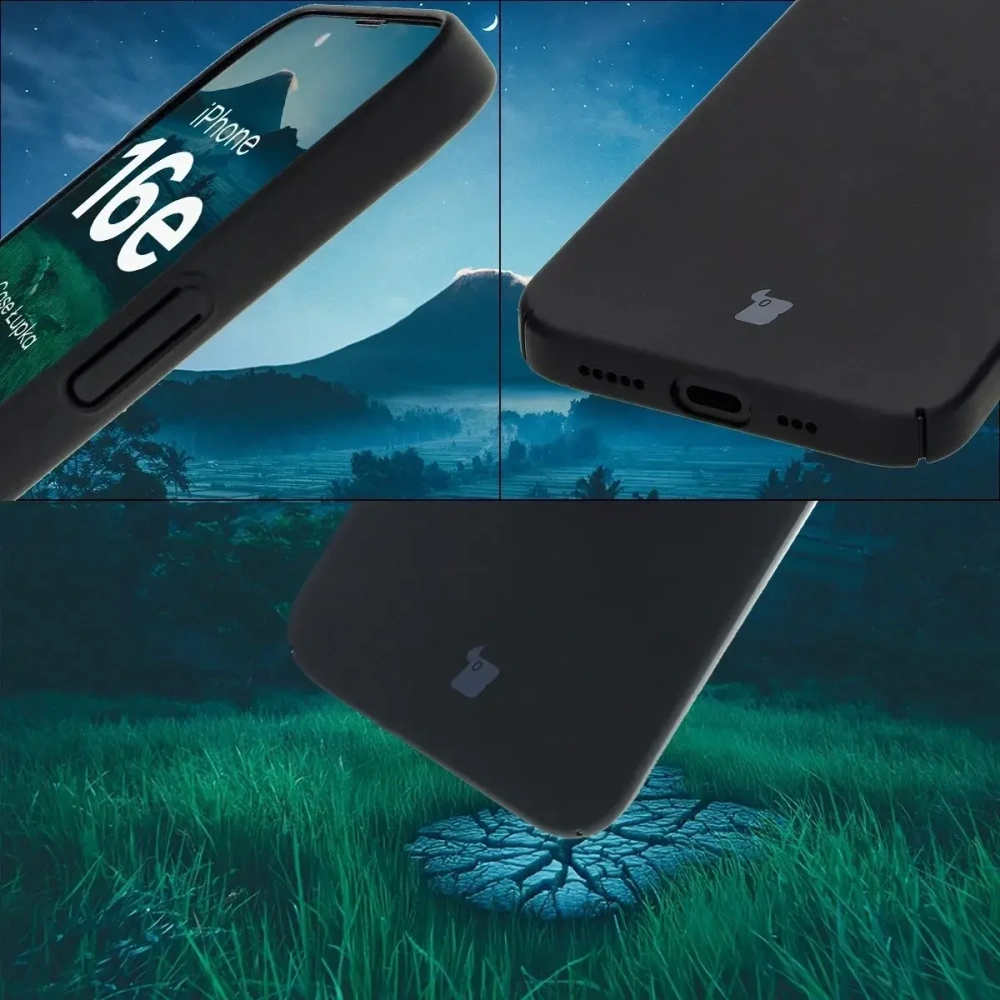 Etui Bizon Case Łupka do Apple iPhone 16e czarne