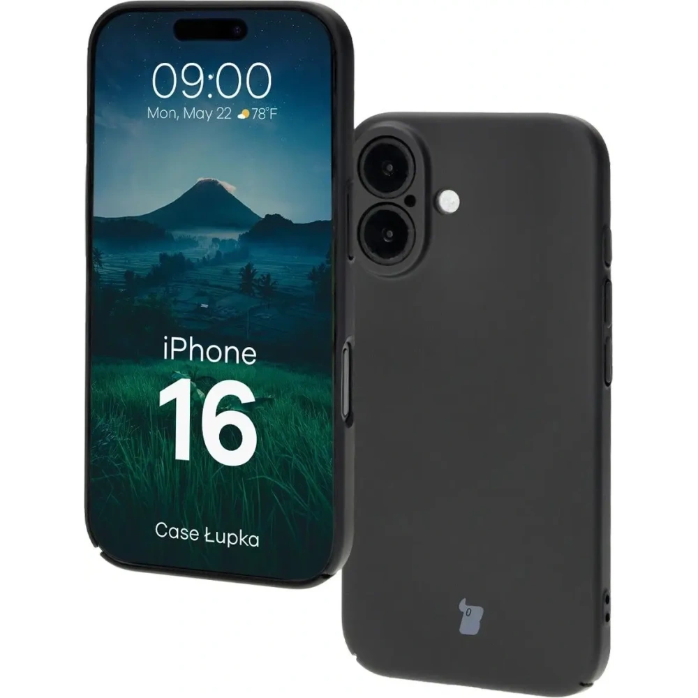Etui Bizon Case Łupka do Apple iPhone 16 czarne