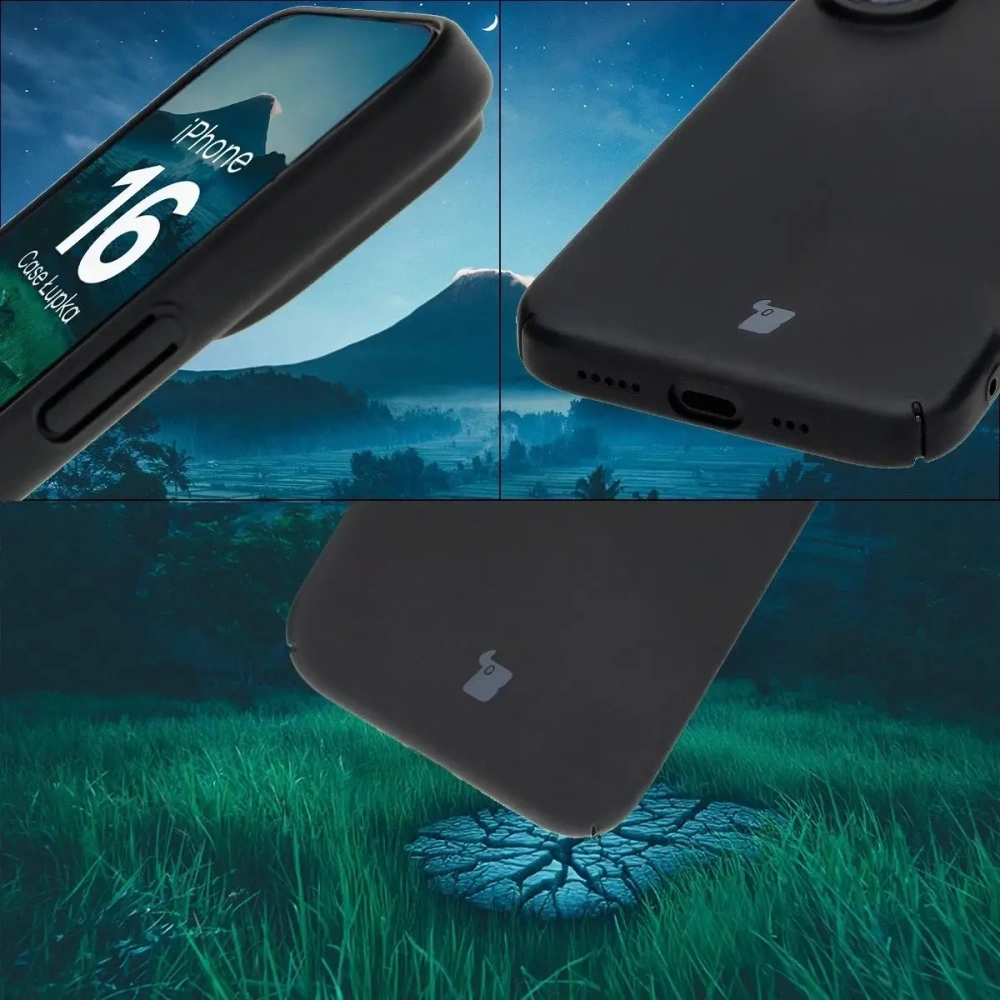 Etui Bizon Case Łupka do Apple iPhone 16 czarne
