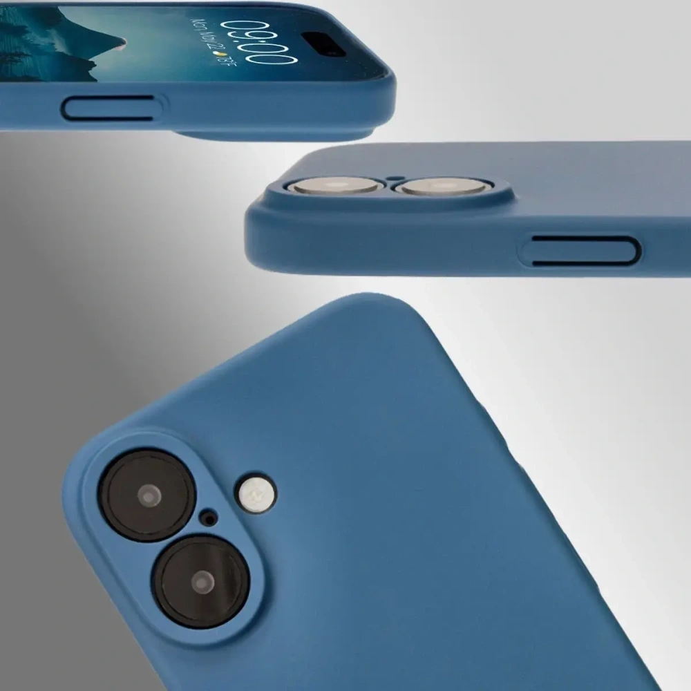 Etui Bizon Case Łupka do Apple iPhone 16 niebieskie