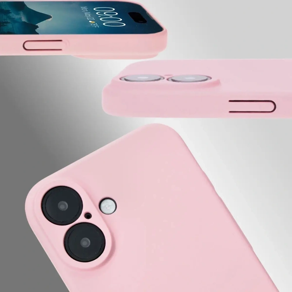 Etui Bizon Case Łupka do Apple iPhone 16 różowe