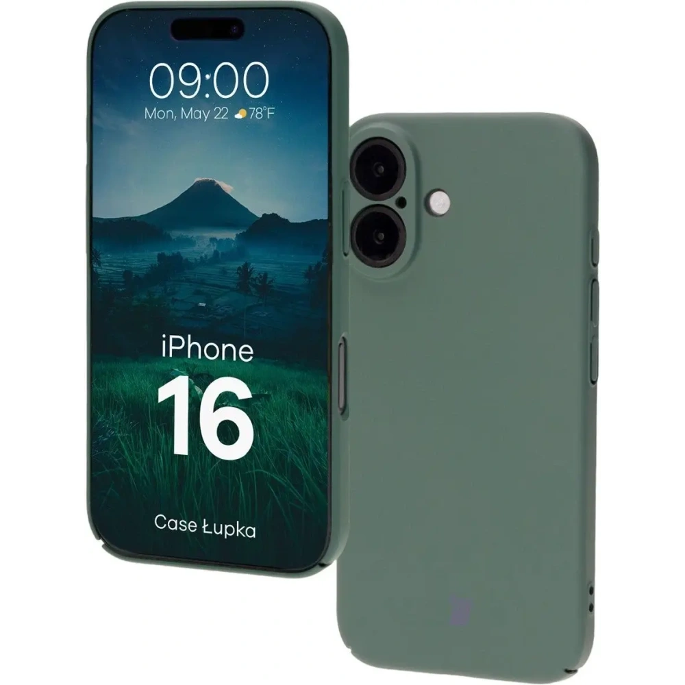 Etui Bizon Case Łupka do Apple iPhone 16 zielone