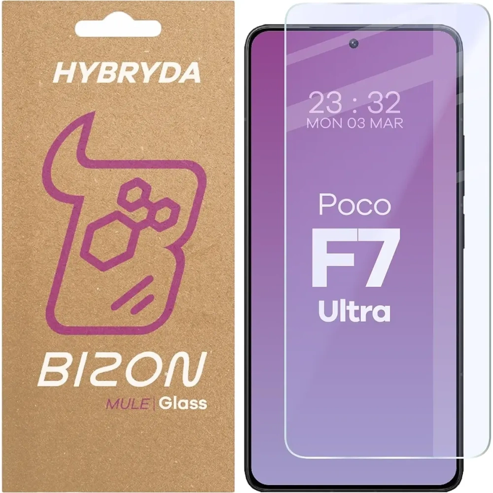 Elastyczne szkło hybrydowe Bizon Glass Mule do Xiaomi POCO F7 Ultra