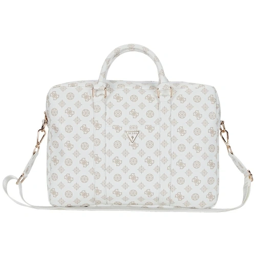 Kup Guess 4G Păun Front Pocket Zipper Triangle Logo 16" alb - GUE4506 - {ean13} - Sklep Home Screen
