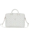 Guess 4G Pfingstrose Fronttasche Reißverschluss Dreieckslogo 16" weiß