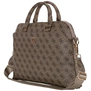 Guess 4G Zipper Pocket Triangle Logo 15" brown