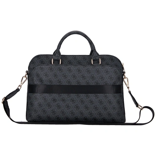 Guess 4G Reißverschluss-Taschen Dreiecks-Logo 15" schwarz