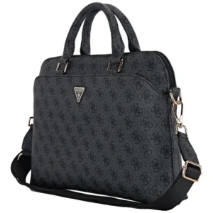 Guess 4G Zipper Pocket Triangle Logo 15" black
