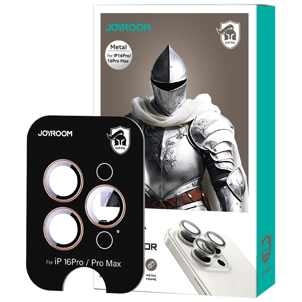 Szkło ochronne Joyroom JR-MFY0262 na obiektywy Apple iPhone 16 Pro / 16 Pro Max tytanowe