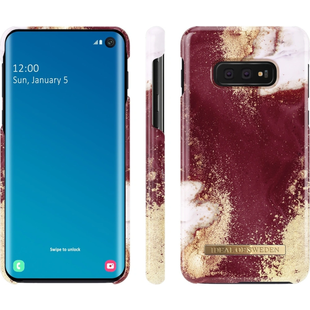 Etui iDeal of Sweden Samsung Galaxy S10e (Golden Burgundy Marble)