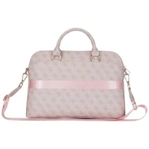 Guess 4G Zipper Pocket Triangle Logo 15" pink