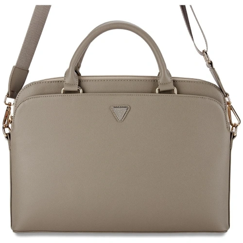 Kup Torba Guess Grained Zipper Pocket Triangle Logo 15" brązowy - GUE4511 - {ean13} - Sklep Home Screen