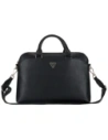 Guess Geprägte Reißverschlusstasche Dreieckslogo 15" schwarz