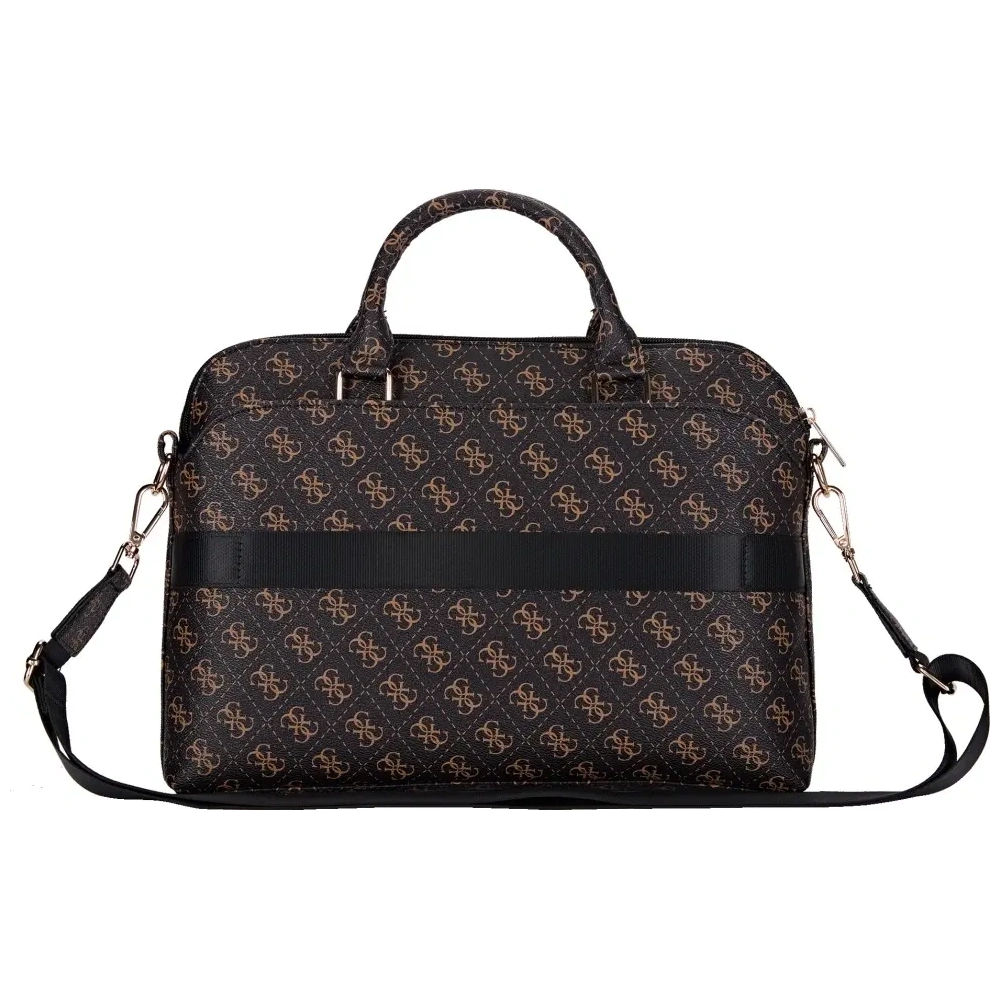 Torba Guess New 4G Zipper Pocket Triangle Logo 15" czarny