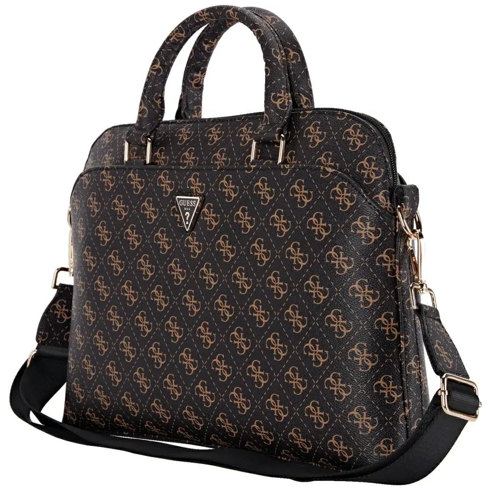 Torba Guess New 4G Zipper Pocket Triangle Logo 15" czarny