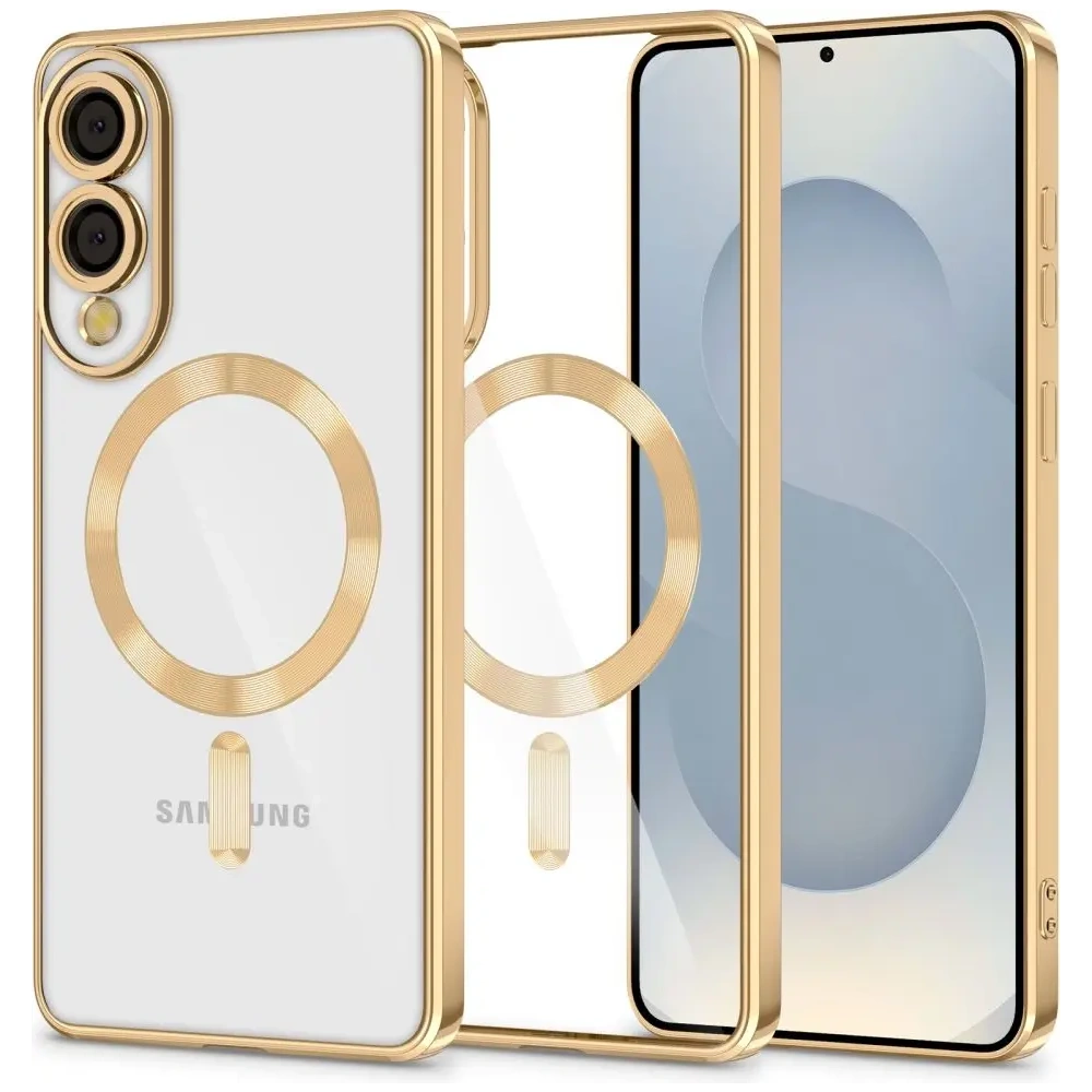 Etui Tech-Protect Magflex MagSafe Samsung Galaxy S25 Edge Shiny Gold