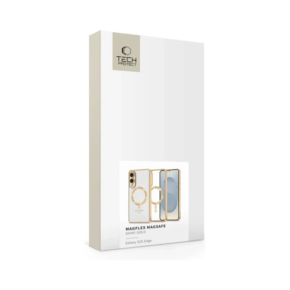 Etui Tech-Protect Magflex MagSafe Samsung Galaxy S25 Edge Shiny Gold