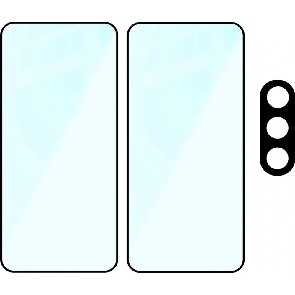 2x szkło na ekran + 1x na aparat Bizon Edge 2 Pack do Samsung Galaxy A56 5G