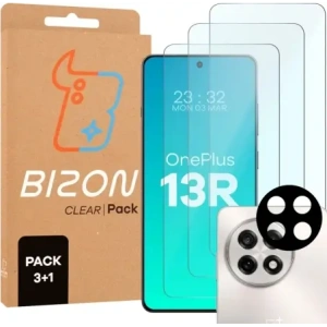 Kup Bizon Clear 2er Pack 3x gehärtetes Glas + 1x Linsenschutz für OnePlus 13r - BIZ8917 - {ean13} - Sklep Home Screen