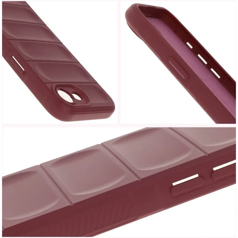 Pancerne etui Bizon Case Tur do Apple iPhone 16e burgundowe