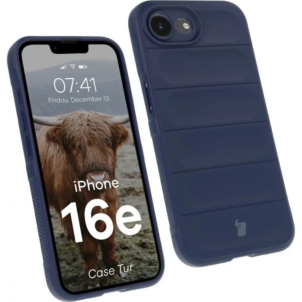 Pancerne etui Bizon Case Tur do Apple iPhone 16e granatowe