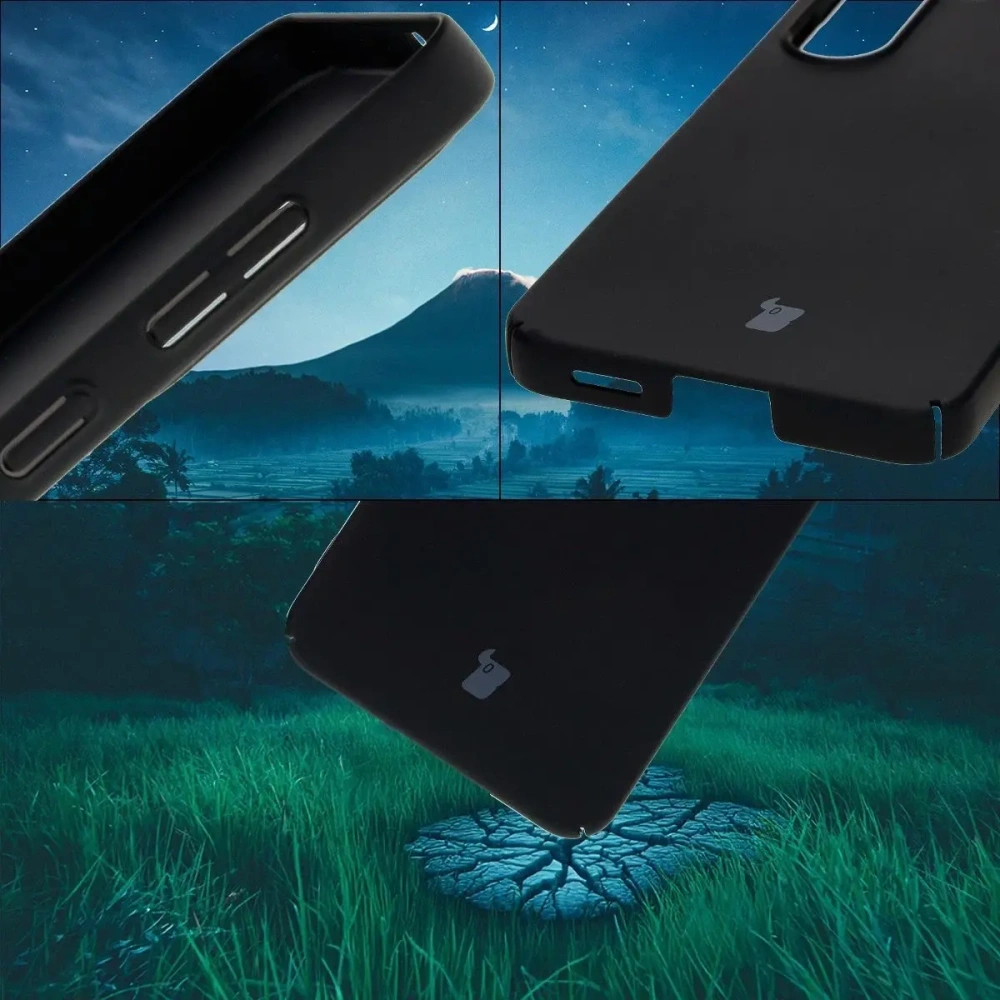 Etui Bizon Case Łupka do Samsung Galaxy S25 czarne