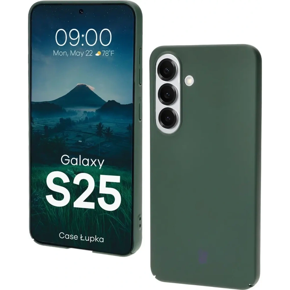 Etui Bizon Case Łupka do Samsung Galaxy S25 zielone