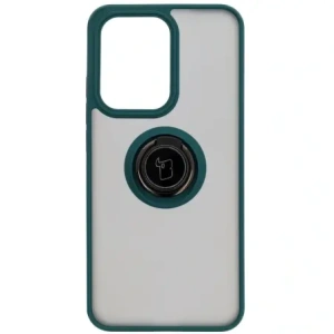 Kup Etui z uchwytem na palec Bizon Case Hybrid Ring do Oppo Reno13 Pro przydymione z ciemnozieloną ramką - BIZ8930 - {ean13} - Sklep Home Screen