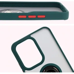 Kup Etui z uchwytem na palec Bizon Case Hybrid Ring do Oppo Reno13 Pro przydymione z ciemnozieloną ramką - BIZ8930 - {ean13} - Sklep Home Screen