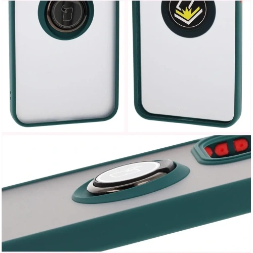 Buy Bizon Case Hybrid Ring Oppo Reno13 Pro smoky with a dark green frame - BIZ8930 - {ean13} - Home Screen Store Europe