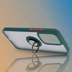 Kup Etui z uchwytem na palec Bizon Case Hybrid Ring do Oppo Reno13 Pro przydymione z ciemnozieloną ramką - BIZ8930 - {ean13} - Sklep Home Screen