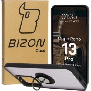Kup Etui z uchwytem na palec Bizon Case Hybrid Ring do Oppo Reno13 Pro przydymione z czarną ramką - BIZ8931 - {ean13} - Sklep Home Screen