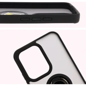 Kup Etui z uchwytem na palec Bizon Case Hybrid Ring do Oppo Reno13 Pro przydymione z czarną ramką - BIZ8931 - {ean13} - Sklep Home Screen