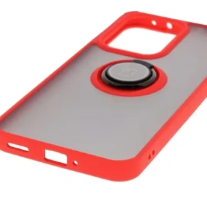 Kup Etui z uchwytem na palec Bizon Case Hybrid Ring do Oppo Reno13 Pro przydymione z czerwoną ramką - BIZ8932 - {ean13} - Sklep Home Screen