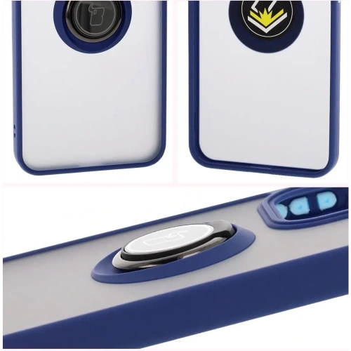 Buy Bizon Case Hybrid Ring Oppo Reno13 Pro smoky with a navy blue frame - BIZ8933 - {ean13} - Home Screen Store Europe