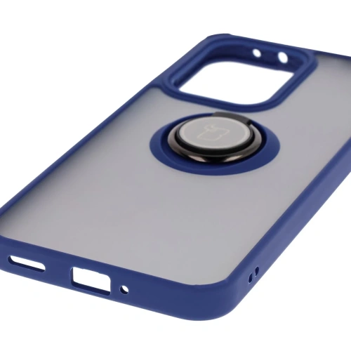 Buy Bizon Case Hybrid Ring Oppo Reno13 Pro smoky with a navy blue frame - BIZ8933 - {ean13} - Home Screen Store Europe