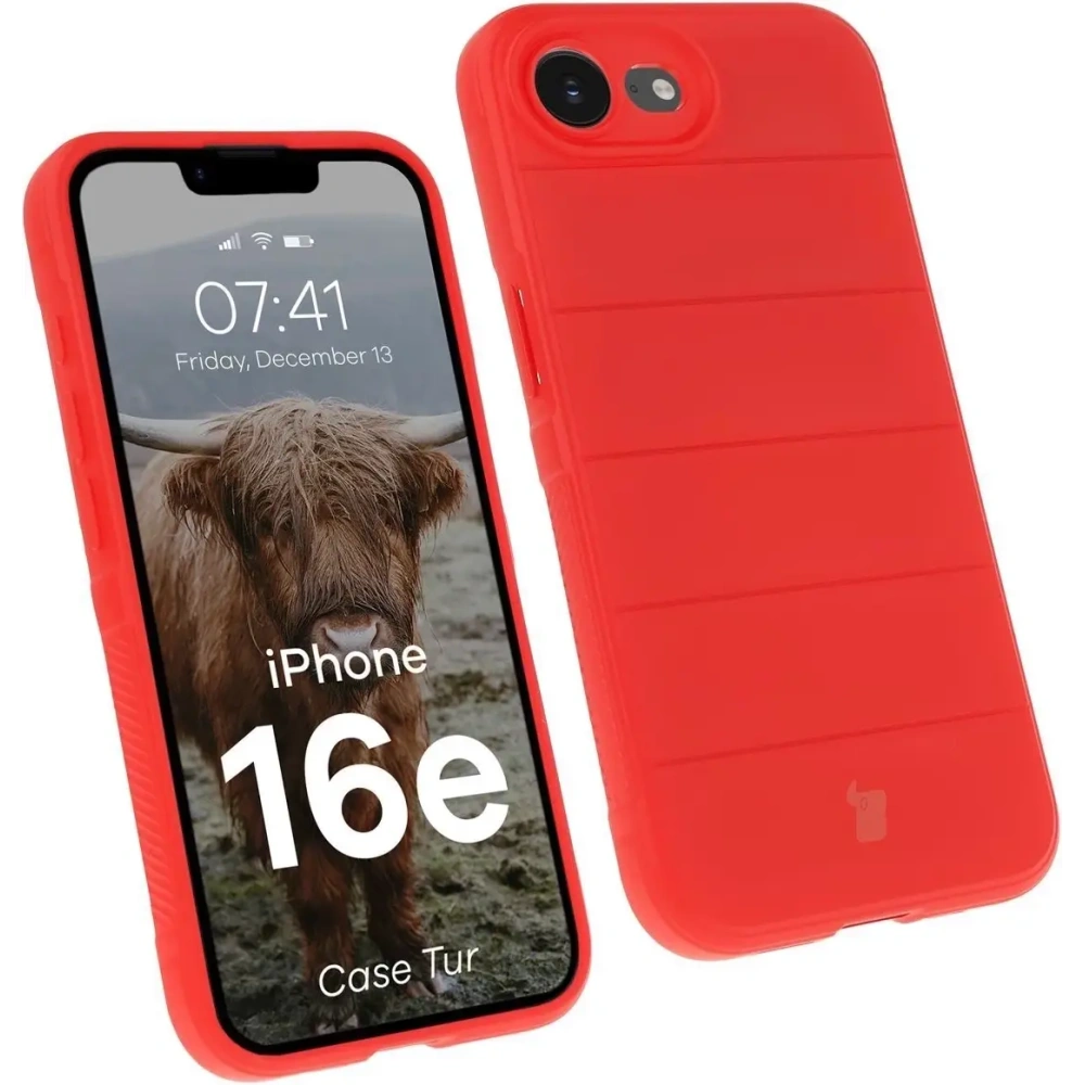 Pancerne etui Bizon Case Tur do Apple iPhone 16e czerwone