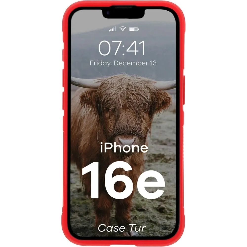 Pancerne etui Bizon Case Tur do Apple iPhone 16e czerwone