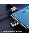 Kup [CR] Kabel USAMS U78 USB-C/USB-C LED 3m 100W Fast Charging czarny/black US-SJ559 - OT-875 - {ean13} - Sklep Home Screen