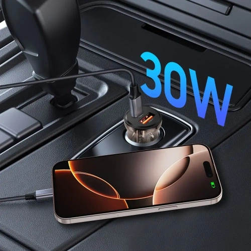 Buy Tech-Protect CC01 2-port Car Charger USB-A, USB-C PD 30W / QC 3.0 Black - THP4073 - {ean13} - Home Screen Store Europe