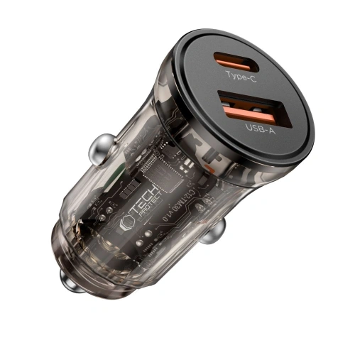 Buy Tech-Protect CC01 2-port Car Charger USB-A, USB-C PD 45W / QC 3.0 Black - THP4074 - {ean13} - Home Screen Store Europe