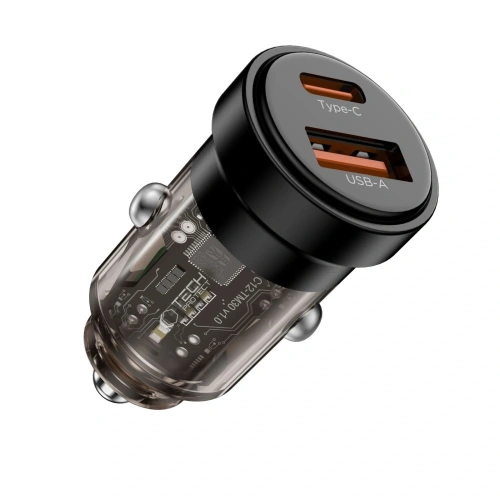Kup Ładowarka samochodowa Tech-Protect CC03 2-port Car Charger USB-A, USB-C PD 30W / QC 3.0 Black - THP4075 - {ean13} - Sklep Home Screen